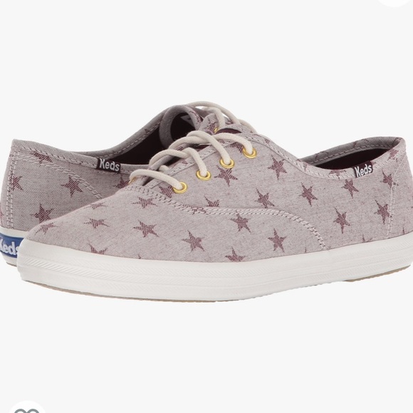 Keds Shoes Keds Ortholite Star Print Plum Purple Gold Tennis Shoes